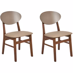 Set di sedie da pranzo con sedute in ecopelle. Rinnova il tuo spazio con questa coppia di sedie in stile scandinavo. Realizza ...