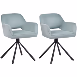 Sedie girevoli imbottite. Arricchisci la tua sala da pranzo o il tuo spazio di lavoro con questo elegante set di sedie, proge ...