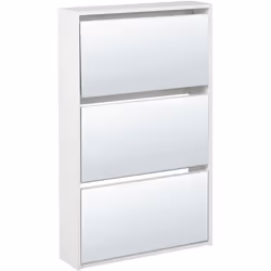 Scarpiera moderna con specchio. Questo elegante scarpiera unisce funzionalità e stile moderno, con una struttura in MDF resis ...