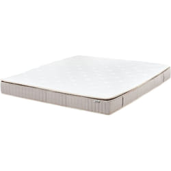 Beliani - Materasso a duro in lattice da 3 piedi in poliestere sfoderabile con cerniera e design a 7 zone bianco 180 x 200 cm Daydream