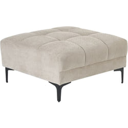 Pouf rettangolare in tessuto beige Alnes