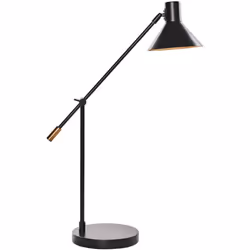 Lampada da tavolo con paralume regolabile. Dona carattere al tuo spazio con questa lampada da tavolo in stile industriale, re ...