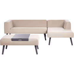Ampio set da giardino. Questo ampio set da salotto, composto da un divano e un tavolino con un vassoio in metallo removibile, ...
