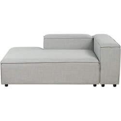 Beliani - Chaise longue in tessuto grigio chiaro lato destro con Gambe nere Ardal