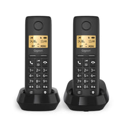 Gigaset BASIC 100 DUO Telefono analogico/DECT Identificatore di chiamata Nero