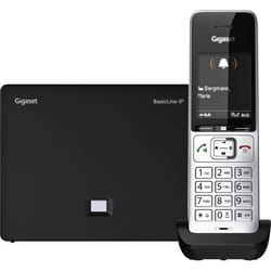 Gigaset BasicLine IP + COMFORT 500HX Telefono DECT Identificatore di chiamata Nero, Argento