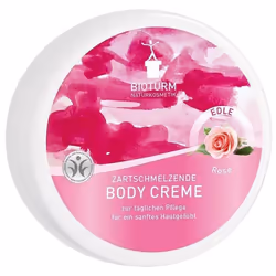 L'elegante crema vegana per il corpo alla rosa nutre e profuma la pelle dopo il bagno, la doccia o la rasatura. ehi
