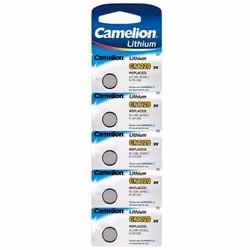 Camelion CR1220-BP5, Batteria monouso, CR1220, Litio, 3 V, 5 pz, 38 mAh
