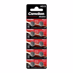 Camelion 12001013, Batteria monouso, SR44, Alcalino, 1,5 V, 10 pz, Metallico