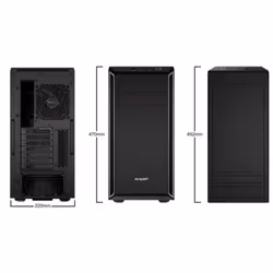 be quiet! Pure Base 600 Midi Tower Nero, Argento - Vista aggiuntiva 4