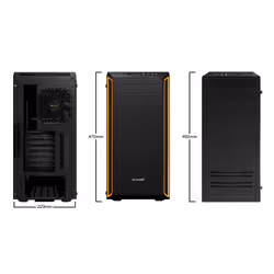 be quiet! Pure Base 600 Window Midi Tower Nero, Arancione - Vista aggiuntiva 4