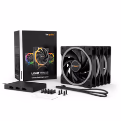 be quiet! Light Wings | 120mm PWM Triple Pack high-speed Case per computer Ventilatore 12 cm Nero 3 pz - Vista aggiuntiva 6