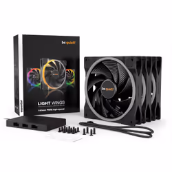 be quiet! Light Wings | 140mm PWM Triple Pack high-speed Case per computer Ventilatore 14 cm Nero 3 pz - Vista aggiuntiva 6
