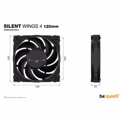 be quiet! SILENT WINGS 4 | 120mm Case per computer Ventilatore 12 cm Nero 1 pz - Vista aggiuntiva 5