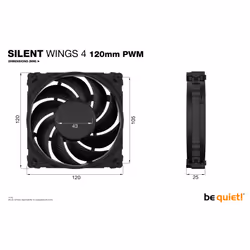 be quiet! SILENT WINGS 4 | 120mm PWM Case per computer Ventilatore 12 cm Nero 1 pz - Vista aggiuntiva 5