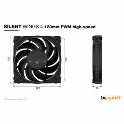 be quiet! SILENT WINGS 4 | 120mm PWM high-speed Case per computer Ventilatore 12 cm Nero 1 pz - Vista aggiuntiva 5