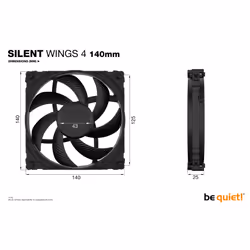 be quiet! SILENT WINGS 4 | 140mm Case per computer Ventilatore 14 cm Nero 1 pz - Vista aggiuntiva 5
