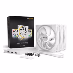 be quiet! Light Wings White | 140mm PWM Triple Pack Case per computer Ventilatore 14 cm Bianco 3 pz - Vista aggiuntiva 5