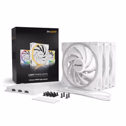 be quiet! Light Wings White | 140mm PWM high-speed Triple-Pack Case per computer Ventilatore 14 cm Bianco 3 pz - Vista aggiuntiva 5