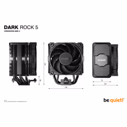 be quiet! DARK ROCK 5 Processore Raffreddatore d'aria 12 cm Nero 1 pz - Vista aggiuntiva 8
