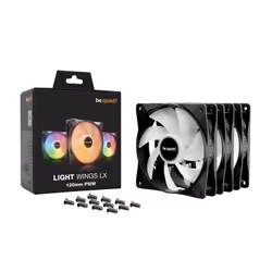 be quiet! LIGHT WINGS LX 120mm PWM 3-Pack Black Case per computer Ventilatore 12 cm Nero 3 pz - Vista aggiuntiva 5
