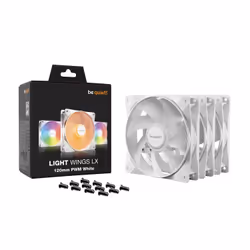 be quiet! LIGHT WINGS LX 120mm PWM 3-Pack White Case per computer Ventilatore 12 cm Bianco 3 pz - Vista aggiuntiva 5
