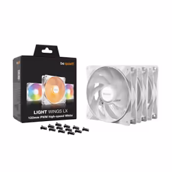 be quiet! LIGHT WINGS LX 120mm PWM High Speed 3-Pack White Case per computer Ventilatore 12 cm Bianco 3 pz - Vista aggiuntiva 5