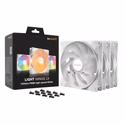 be quiet! LIGHT WINGS LX 140mm PWM High Speed 3-Pack White Case per computer Ventilatore 14 cm Bianco 3 pz - Vista aggiuntiva 5
