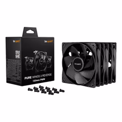 be quiet! Pure Wings 3 120 mm PWM Reverse Triple Pack Black Case per computer Ventilatore 12 cm Nero 3 pz - Vista aggiuntiva 3