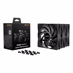 be quiet! Pure Wings 3 120 mm PWM high-speed Triple Pack Case per computer Ventilatore 12 cm Nero 3 pz - Vista aggiuntiva 3