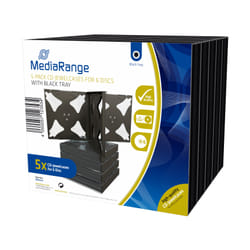 MediaRange BOX34-6 custodia CD/DVD Custodia Jewel 6 dischi Nero