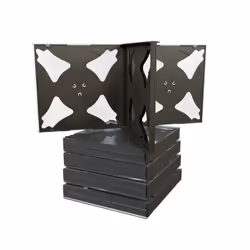 MediaRange BOX34-6 custodia CD/DVD Custodia Jewel 6 dischi Nero
