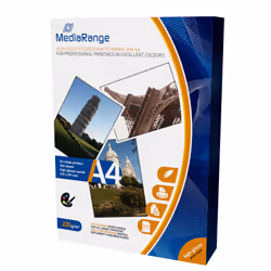 MediaRange MRINK103, Molto lucida, 220 g/m², Ad inchiostro, A4, Bianco, 100 fogli
