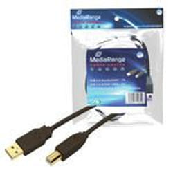 MediaRange MRCS101 cavo USB 1,8 m USB A USB B Nero