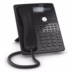 Snom D725, IP Phone, Nero, Cornetta cablata, Scrivania/Parete, 12 linee, 1000 voci