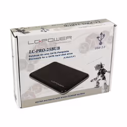 LC-Power LC-PRO-25BUB contenitore di unità di archiviazione Custodia per Disco Rigido (HDD) Nero 2.5"