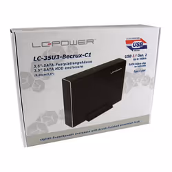 LC-Power LC-35U3-Becrux-C1 Custodia per Disco Rigido (HDD) Nero 3.5"
