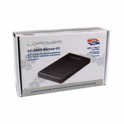 LC-Power LC-25U3-Becrux-C1 Custodia per Disco Rigido (HDD) Nero 2.5"