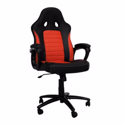 LC-Power CL-RC-BR, Seduta imbottita, Schienale imbottito, Nero, Rosso, Nero, Rosso, Ecopelle, Ecopelle