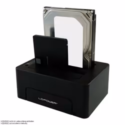 LC-Power LC-DOCK-C docking station per unità di archiviazione USB 3.2 Gen 2 (3.1 Gen 2) Type-C Nero - Vista aggiuntiva 4