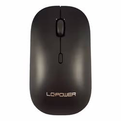 LC-Power m720BW, Mano destra, Ottico, RF Wireless, 1600 DPI, Nero