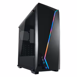 LC-Power Gaming 700B - Hexagon, Midi Tower, PC, Nero, ATX, micro ATX, Mini-ITX, Metallo, Plastica, Vetro temperato, Gaming