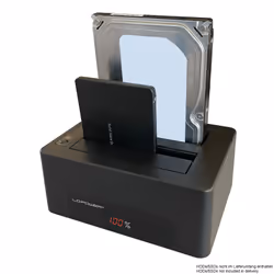 LC-Power LC-DOCK-U3-V docking station per unità di archiviazione USB 3.2 Gen 1 (3.1 Gen 1) Type-B Nero - Vista aggiuntiva 6