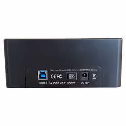 LC-Power LC-DOCK-U3-V docking station per unità di archiviazione USB 3.2 Gen 1 (3.1 Gen 1) Type-B Nero - Vista aggiuntiva 7