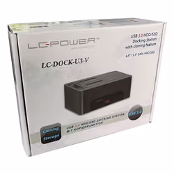 LC-Power LC-DOCK-U3-V docking station per unità di archiviazione USB 3.2 Gen 1 (3.1 Gen 1) Type-B Nero - Vista aggiuntiva 8