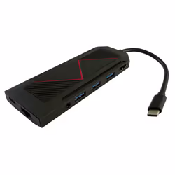 LC-Power LC-HUB-C-MULTI-6-RGB hub di interfaccia USB 3.2 Gen 2 (3.1 Gen 2) Type-C 5000 Mbit/s Nero - Vista aggiuntiva 2