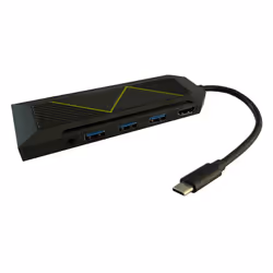 LC-Power LC-HUB-C-MULTI-6-RGB hub di interfaccia USB 3.2 Gen 2 (3.1 Gen 2) Type-C 5000 Mbit/s Nero - Vista aggiuntiva 4
