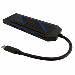 LC-Power LC-HUB-C-MULTI-6-RGB hub di interfaccia USB 3.2 Gen 2 (3.1 Gen 2) Type-C 5000 Mbit/s Nero - Vista aggiuntiva 5