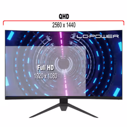 LC-Power LC-M32-QHD-165-C-V2 Monitor 31,5 pollici QHD VA 165 Hz 4 ms Nero - Vista aggiuntiva 3