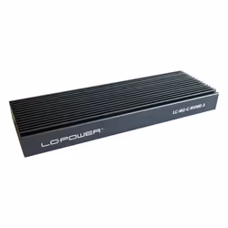 LC-Power LC-M2-C-NVME-3, Box esterno SSD, M.2, M.2, 10 Gbit/s, Collegamento del dispositivo USB, Nero